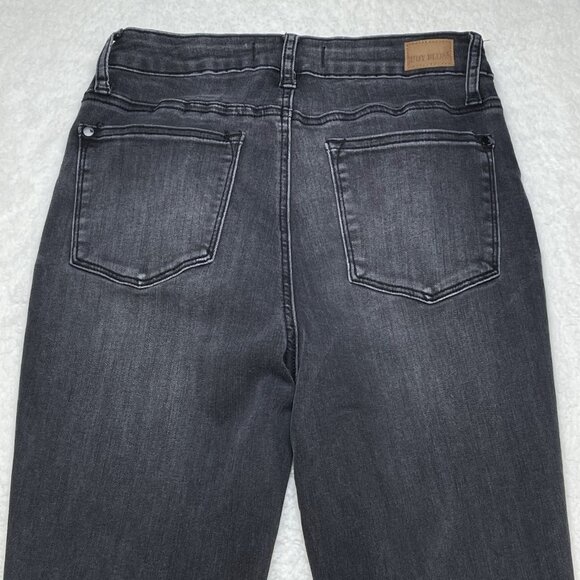 Judy Blue Jeans Women 5/27 Black Fade Denim High Rise Super Flared Leg 26x31 - Picture 4 of 14